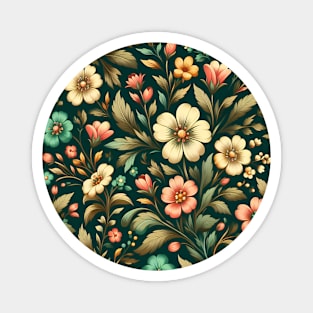 Spring Floral Illustration Magnet